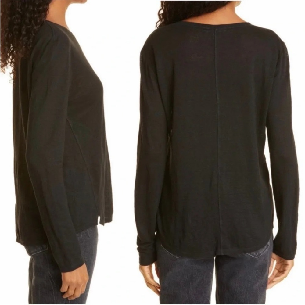 FRAME Women's Black Long Sleeve Top